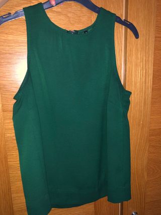 Blusa verde tirantes - Cremallera