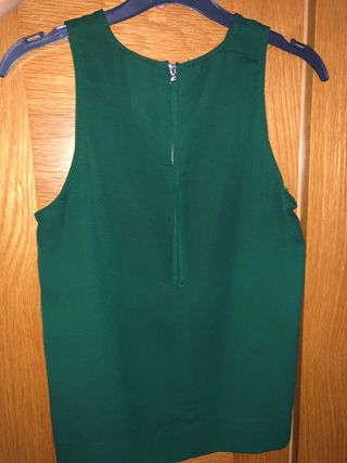 Blusa verde tirantes - Cremallera
