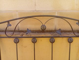 Cabecero cama 90 metal hierro forjado negro