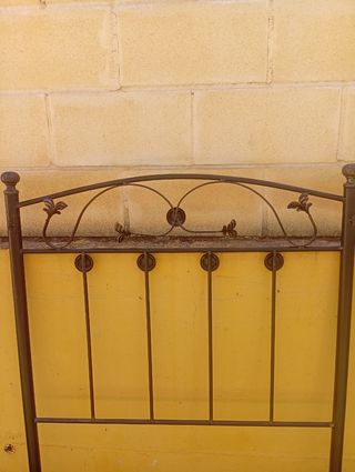 Cabecero cama 90 metal hierro forjado negro
