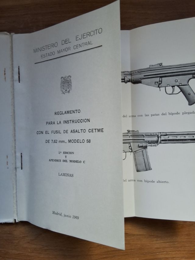 Reglamento Fusil Cetme Modelo 58 LAMINAS