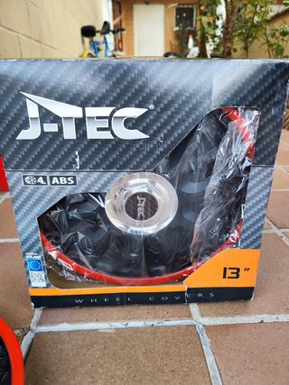 Tapacubos J-Tec 13" - Rojo y Negro