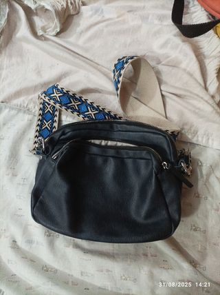 Bolso bandolera azul marino