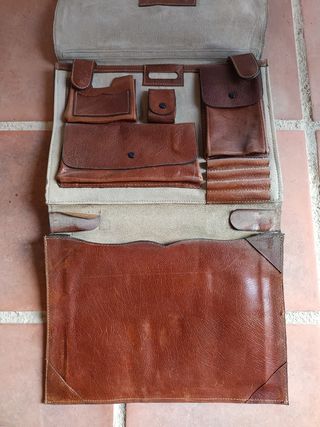 Maletín vintage piel DUCH años 70 -compartimentado
