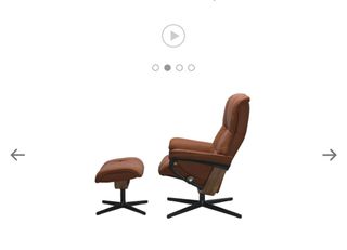 Sillón Stressless marrón piel y madera