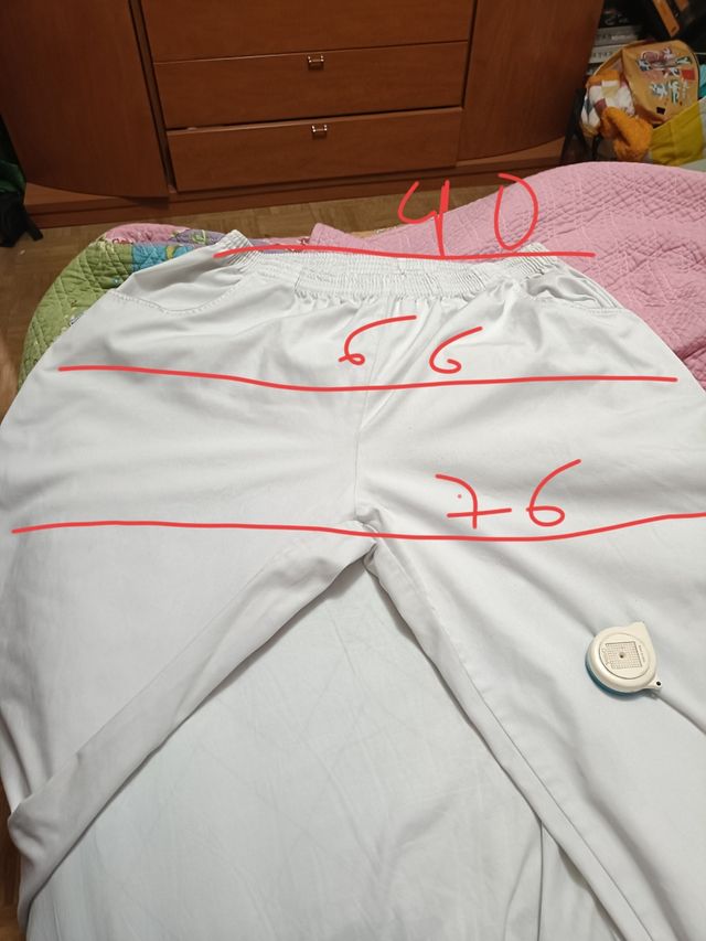 Pantalón blanco trabajo - cómodo