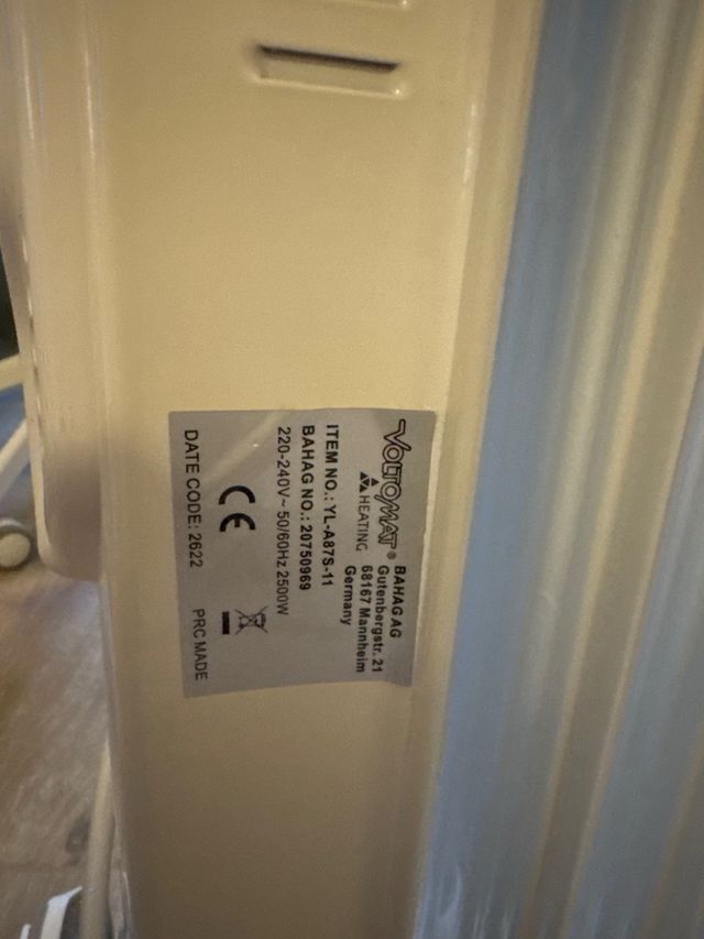 Radiador aceite Voropat blanco