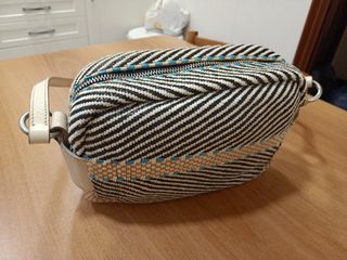 Bolso Bimba y Lola rayas blanco-negro