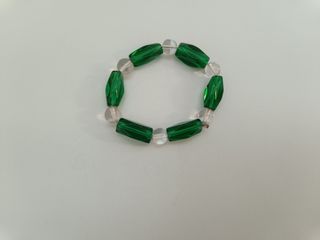 Braccialetto verde e bianco