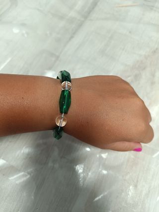 Braccialetto verde e bianco