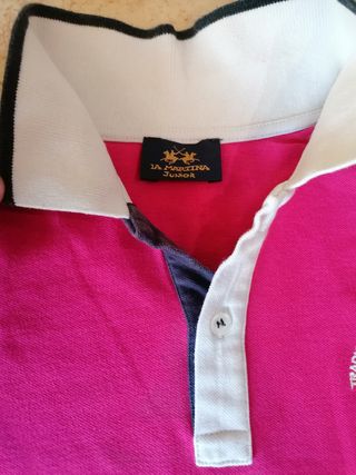Polo La Martina fucsia bimbo 14 anni