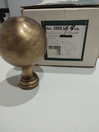 Pomo Bola Latón Patinado. Dispongo 4 unidades