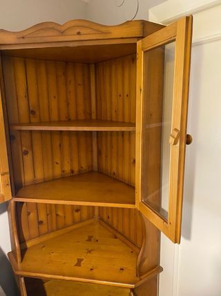 Vitrina esquinera madera - Muebles