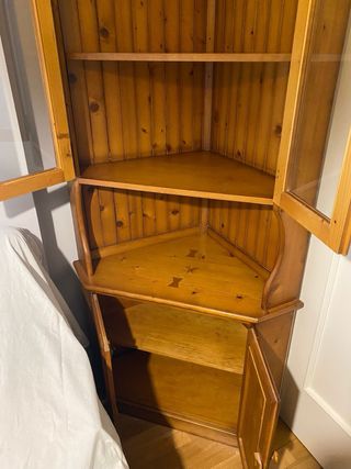 Vitrina esquinera madera - Muebles