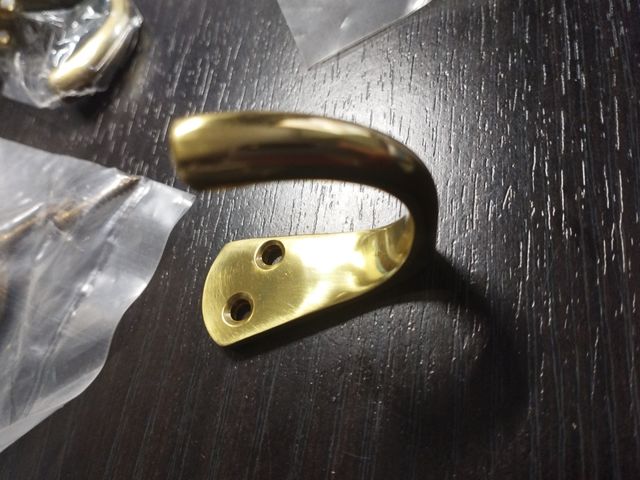 12 Colgadores latón pulido