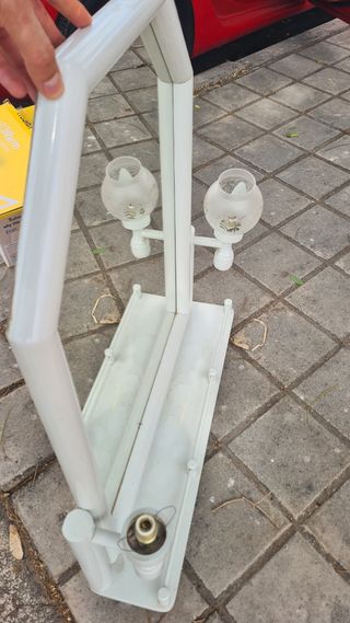 Espejo tocador blanco con repisa