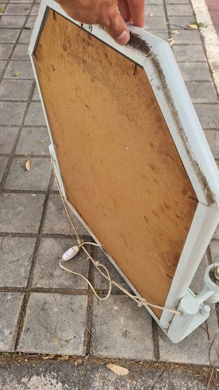 Espejo tocador blanco con repisa
