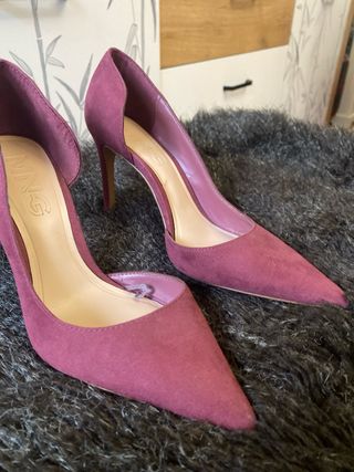 Tacones de ante rosa - Talla 36