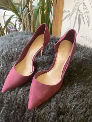 Tacones de ante rosa - Talla 36
