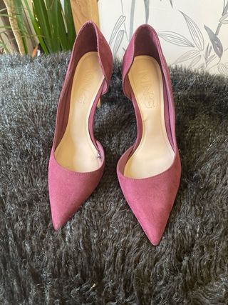 Tacones de ante rosa - Talla 36