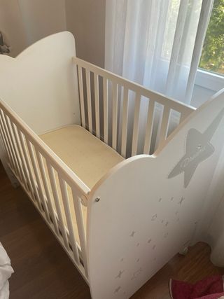 Cuna bebé estrellas - blanca