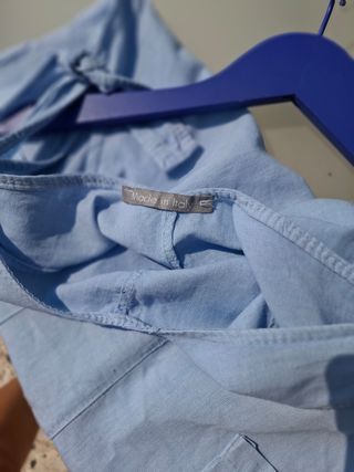 Mono lino azul niña talla 12-13