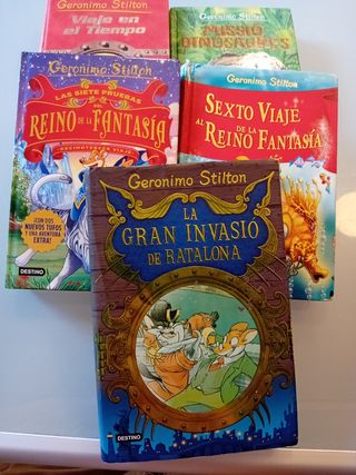 5 libros Geronimo Stilton Castellano y Catalán