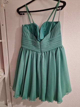 Vestido ceremonia tirantes - verde agua