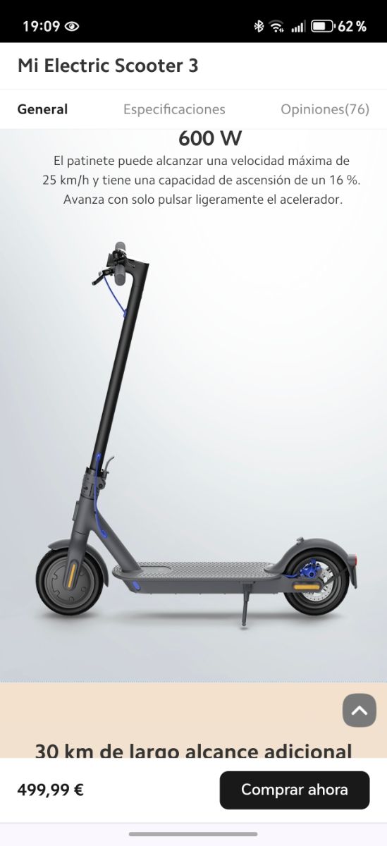Patinete Xiaomi Mi Electric Scooter 3