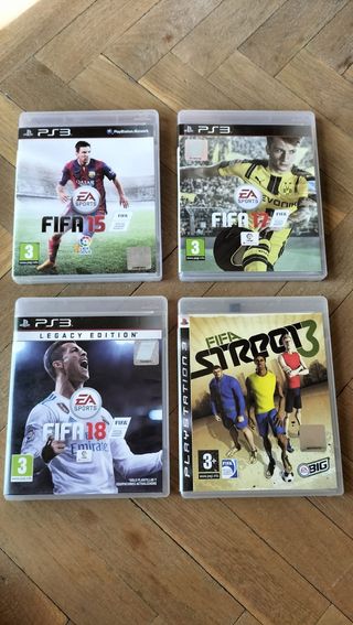 Pack juegos PS3 (FIFA 15, 17, 18, Street)