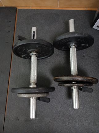 GIMNASIO: balón, mancuernas, etc.