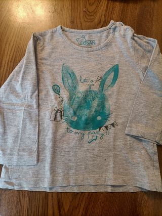 5 Camisetas manga larga niña (2-3 años)