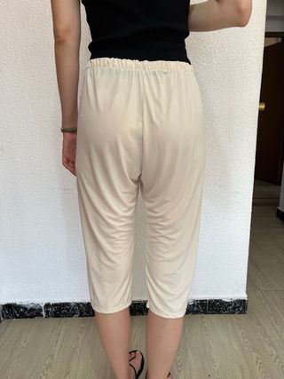 Pantalones anchos crema XL-XXL