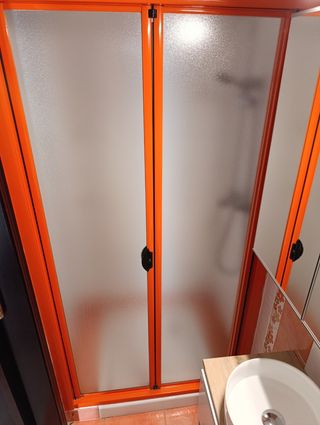 Mampara ducha naranja - 2 hojas