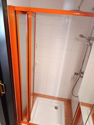 Mampara ducha naranja - 2 hojas