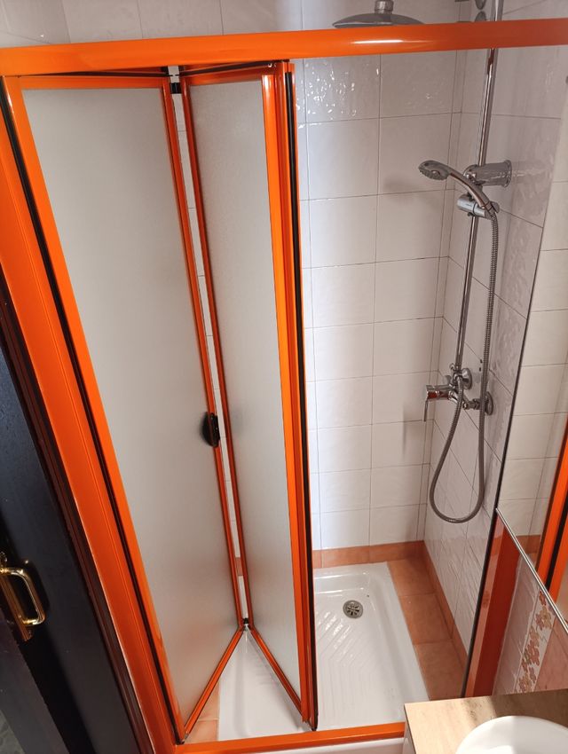 Mampara ducha naranja - 2 hojas