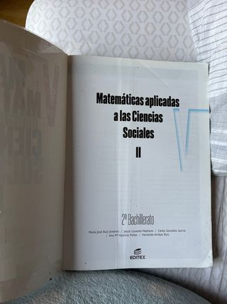 Matemáticas aplicadas a las Ciencias Sociales I...