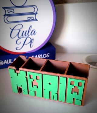 Portalápices Minecraft personalizado