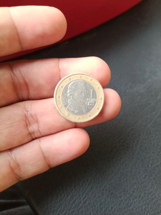 Moneda 1 euro Mozart Austria 2002