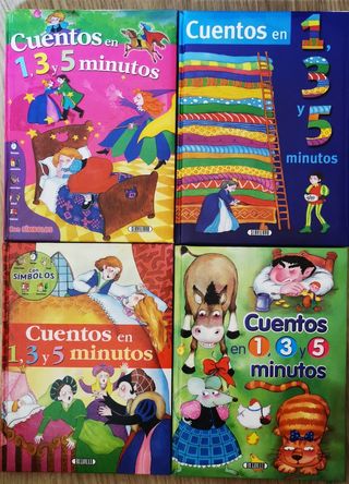LOTE LIBROS CUENTOS EN 1-3-5 MINUTOS 