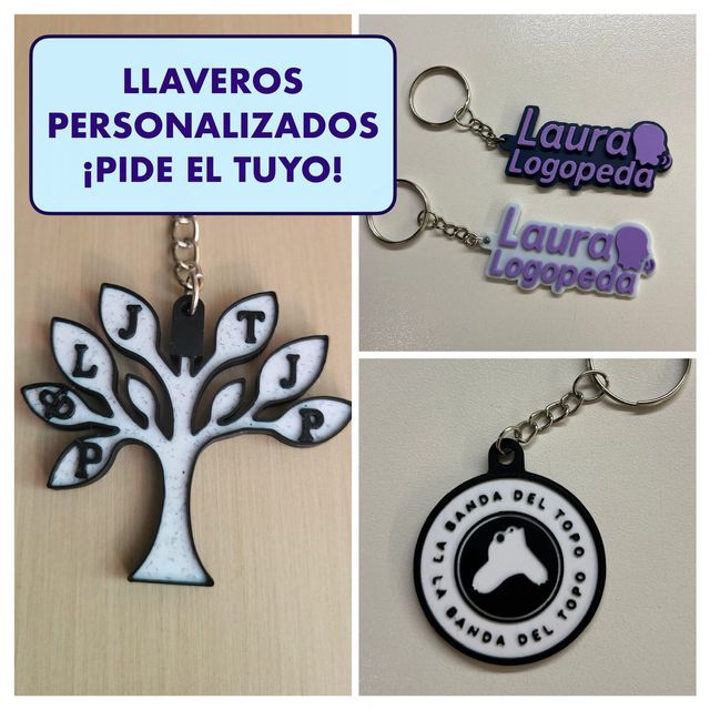 Llaveros personalizados 3D