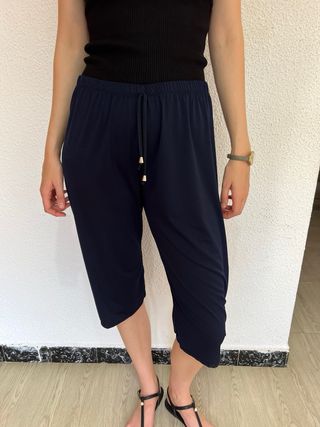Pantalones anchos mujer azul marino XL-XXL