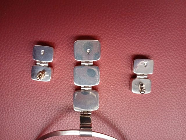 Collar y pendientes plata - Joyas