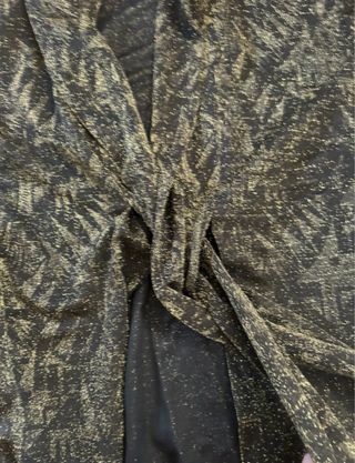 Blazer negra brillos dorados - vintage - talla XL