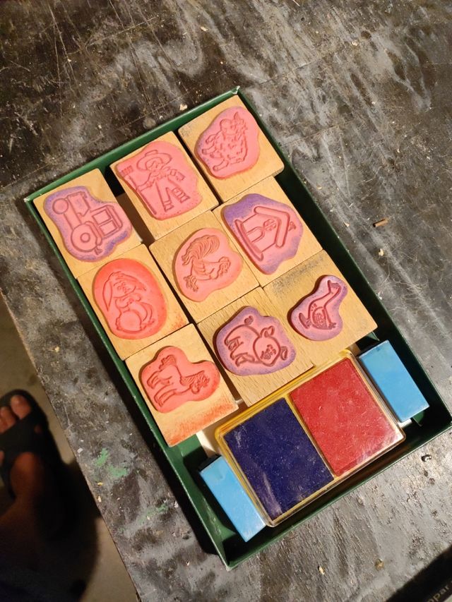 Sellos estampar niños - 9 piezas