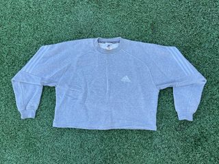 Sudadera Adidas gris cropped