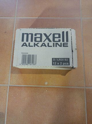 Pilas Alcalinas Maxell D - 2 unidades