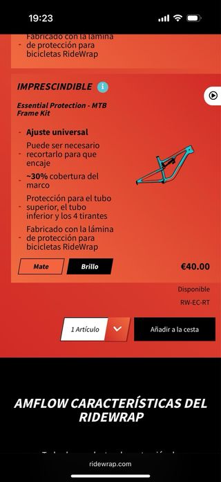 Ridewrap Essential MTB Kit - Vinilos