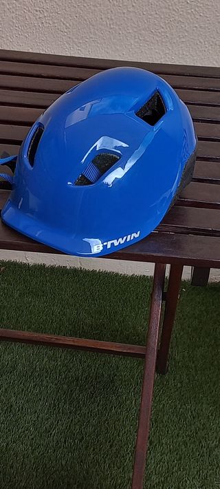 Casco bici niño BTWIN azul,bicicleta, patin.Nuevo 