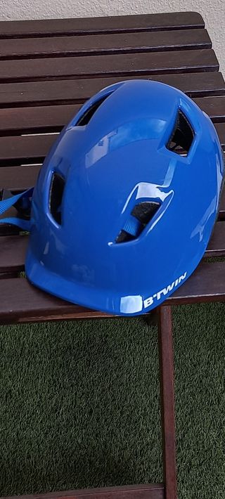 Casco bici niño BTWIN azul,bicicleta, patin.Nuevo 